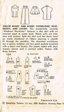 1950s Vintage Simplicity Sewing Pattern 1124 FF Misses Skirt Blouse Shorts Sz 16