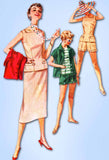 1950s Vintage Simplicity Sewing Pattern 1124 FF Misses Skirt Blouse Shorts Sz 16