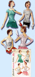 1950s Vintage Misses Blouse Uncut 1955 Simplicity Sewing Pattern 1126 Size 14