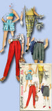 1950s Vintage Simplicity Pattern 1128 Uncut Little Girls Slacks & Shorts Sz 8