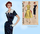 Simplicity 1132: 1950s Uncut Misses Sun Dress Sz 30 Bust Vintage Sewing Pattern