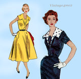 Simplicity 1132: 1950s Uncut Misses Sun Dress Sz 30 Bust Vintage Sewing Pattern