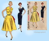 Simplicity 1132: 1950s Uncut Misses Sun Dress Sz 30 Bust Vintage Sewing Pattern
