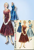 1950s Vintage Simplicity Sewing Pattern 1134 Uncut Misses' Cocktail Dress Sz 16