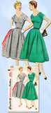 1950s Vintage Simplicity Sewing Pattern 1135 Uncut Misses Day Dress 34 B