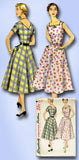 1950s Vintage Simplicity Sewing Pattern 1139 Uncut Misses' Day Dress Size 18.5