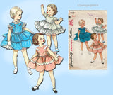 Simplicity 1147: 1950s Toddler Girls Pinafore Dress Sz 4 Vintage Sewing Pattern
