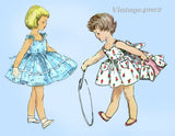 1950s Vintage Simplicity Sewing Pattern 1149 Baby Girls Dress & Topper Size 1