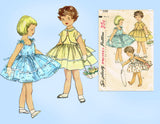 1950s Vintage Simplicity Sewing Pattern 1149 Toddler Girls Sun Dress Size 2 21B