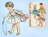 1950s Vintage Simplicity Sewing Pattern 1149 Sweet Toddler Girls Sun Dress Size 6