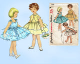 1950s Vintage Simplicity Sewing Pattern 1149 Sweet Toddler Girls Sun Dress Size 6