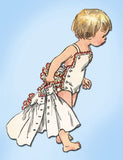 1950s Original Vintage Simplicity Pattern 1151 Baby Rumba Sun Suit and Dress Sz2