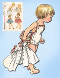 1950s Original Vintage Simplicity Pattern 1151 Baby Rumba Sun Suit and Dress Sz2