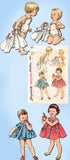 1950s Original Vintage Simplicity Pattern 1151 Baby Rumba Sun Suit and Dress Sz2
