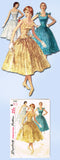 1950s Vintage Simplicity Sewing Pattern 1153 Misses Cocktail or Prom Dress Sz 14