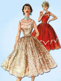 1950s VTG Simplicity Sewing Pattern 1158 Misses Rockabilly Cocktail Dress Sz 30B