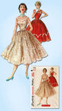 1950s VTG Simplicity Sewing Pattern 1158 Misses Rockabilly Cocktail Dress Sz 30B