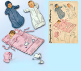 1940s Vintage Simplicity Sewing Pattern 1158 Baby Carriage Suit & Sleeping Mat