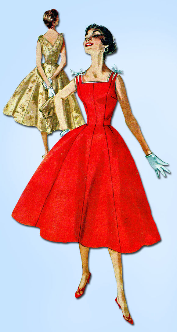 1950s Vintage Simplicity Sewing Pattern 1161 Uncut Misses Princess Dress Sz 13