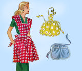 1940s Vintage Simplicity Sewing Pattern 1163 WWII Misses Full or Half Apron MED