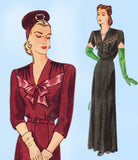 1940s Vintage Simplicity Sewing Pattern 1168 Misses WWII Evening Gown Sz 36 Bust - Vintage4me2