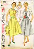1950s Original Vintage Simplicity Pattern 1179 Misses Dress & Bolero Sz 37 Bust