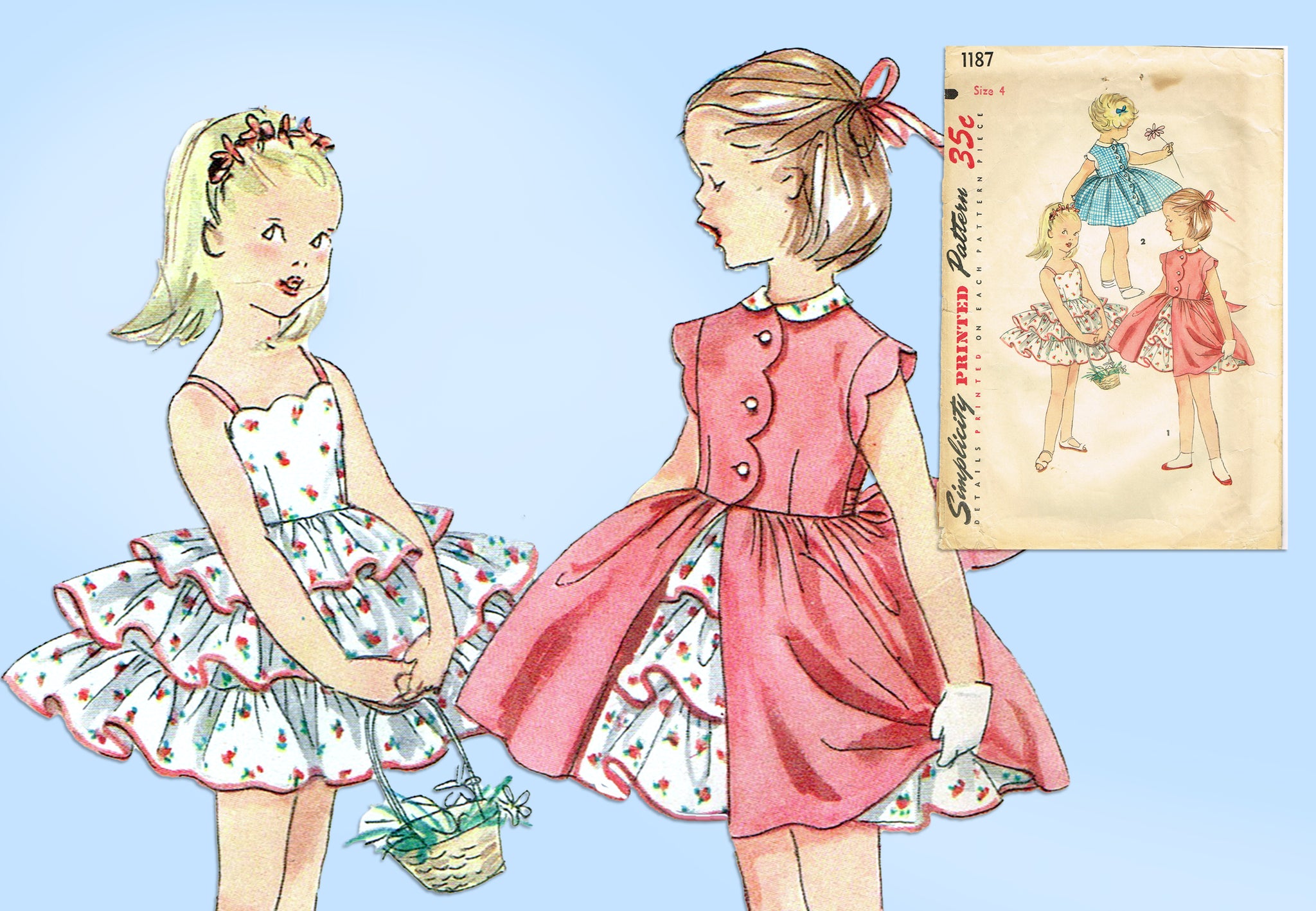 S1722  Simplicity Sewing Pattern Learn-to-Sew Child's & Girls