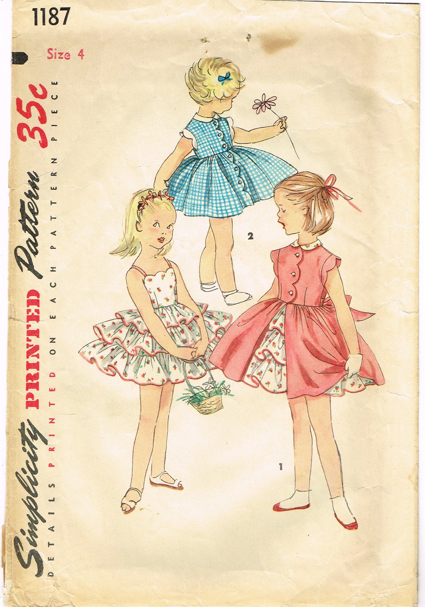 S1722  Simplicity Sewing Pattern Learn-to-Sew Child's & Girls