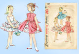1950s Vintage Simplicity Sewing Pattern 1187 Toddler Girls Layered Dress Sz 4