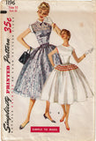 Simplicity 1196: 1950s Cute Misses Sun Dress Vintage Sewing Pattern