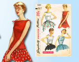 1950s Vintage Simplicity Sewing Pattern 1201 Easy Misses Summer Blouse Size 34 B