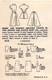 1950s Vintage Simplicity Sewing Pattern 1209 Uncut Misses Culotte Dress Size 14