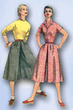 1950s Vintage Simplicity Sewing Pattern 1209 Uncut Misses Culotte Dress Size 14