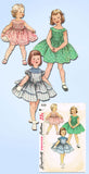 1950s Vintage Simplicity Sewing Pattern 1220 Baby Girls Tucked Dress Size 1
