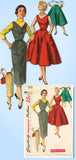 1950s Vintage Simplicity Sewing Pattern 1235 Uncut Misses Dress or Jumper Sz 12 - Vintage4me2