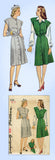 1940s Vintage Simplicity Sewing Pattern 1238 WWII Misses Dress or Jumper Sz 34 B