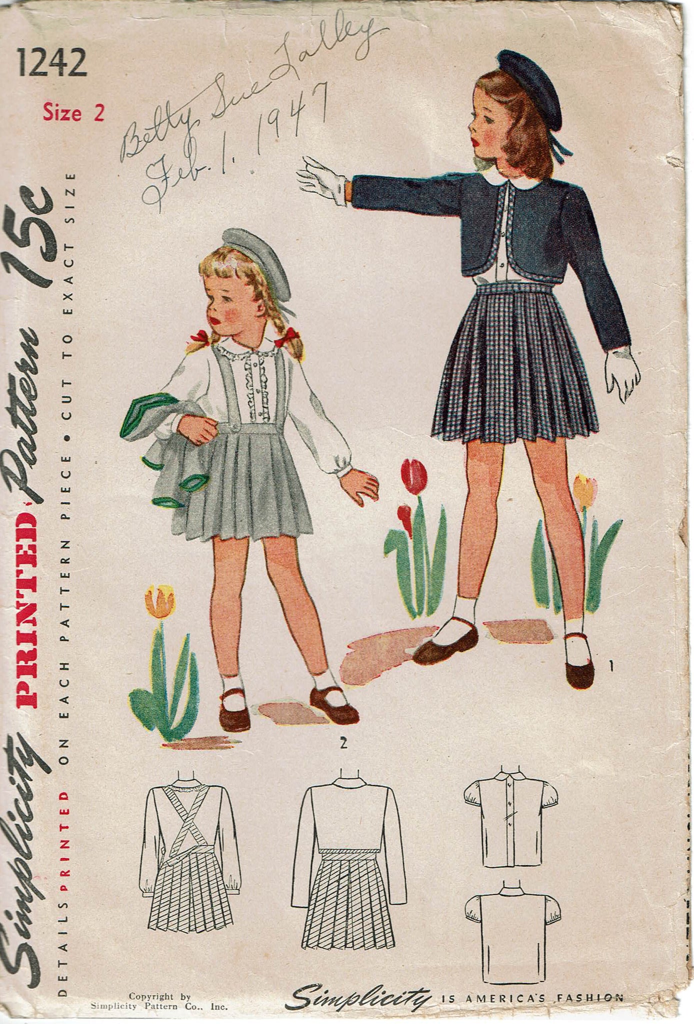 Simplicity 1940's Retro Suit 4044 - Patterns