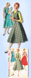 1950s Vintage Simplicity Sewing Pattern 1246 Misses Dress Jumper Blouse Size 16