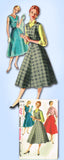 1950s Vintage Simplicity Sewing Pattern 1246 Misses Dress and Jumper Sz 18 36 B