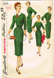 1950s Vintage Simplicity Sewing Pattern 1264 Misses Accessory Dress Size 14 32B