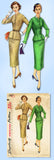 1950s Original Vintage Simplicity Pattern 1267 Misses Slender 2 PC Suit Sz 36 B