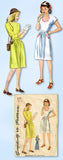 1940s Original Vintage Simplicity Pattern 1271 Uncut WWII Embroidered Dress 30 B
