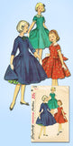 1950s Vintage Simplicity Sewing Pattern 1256 Uncut Little Girls Party Dress Sz 8