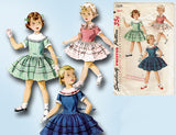 1950s Vintage Simplicity Sewing Pattern 1334 Cute Toddler Girls Dress Size 4