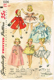 1950s Vintage Simplicity Sewing Pattern 1336 15in Sweet Sue Doll Clothes
