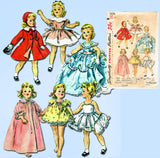 1950s Vintage Simplicity Sewing Pattern 1336 15in Sweet Sue Doll Clothes