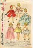 1950s Vintage Simplicity Sewing Pattern 1336 Uncut 18in Sweet Sue Doll Clothes