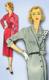 1950s Vintage Simplicity Sewing Pattern 1353 Misses Slender Dress Size 34 Bust