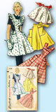 1950s Vintage Simplicity Sewing Pattern 1358 Misses Full Bib Apron & Mitt Small