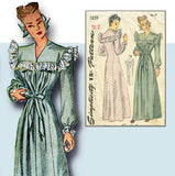 1940s Vintage Simplicity Sewing Pattern 1359 Misses WWII Nightgown Size 18 36 Bust
